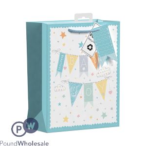 Giftmaker Beautiful Baby Boy Gift Bag Medium