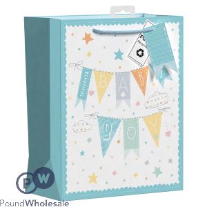 Giftmaker Beautiful Baby Boy Gift Bag Large