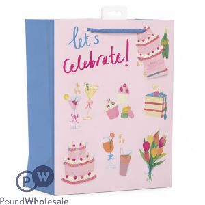 Giftmaker Female Let's Celebrate Gift Bag Large