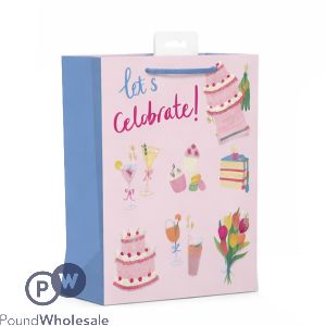 Giftmaker Female Let's Celebrate Gift Bag Medium