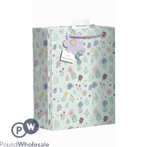 Giftmaker Ditsy Floral Blue Gift Bag Medium