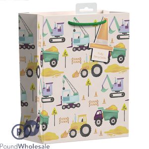 Giftmaker Diggers & Trucks Gift Bag Large