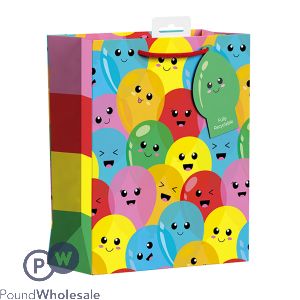 Giftmaker Multicoloured Emotion Balloon Gift Bag Medium