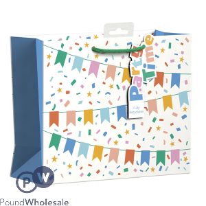 Giftmaker Confetti Bunting Gift Bag Medium