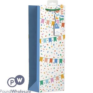 Giftmaker Confetti Bunting Gift Bag Bottle
