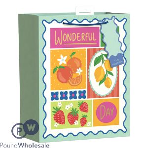 Giftmaker Wonderful Day Fruit Market Gift Bag Large