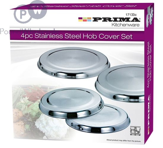PRIMA STAINLESS STEEL HOB COVER SET 4PC