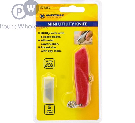 MARKSMAN MINI UTILITY KNIFE WITH 5 SPARE BLADES