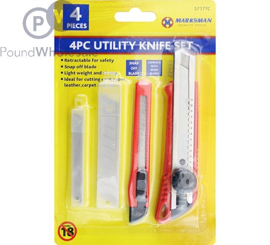 MARKSMAN UTILITY KNIFE SET 4PC