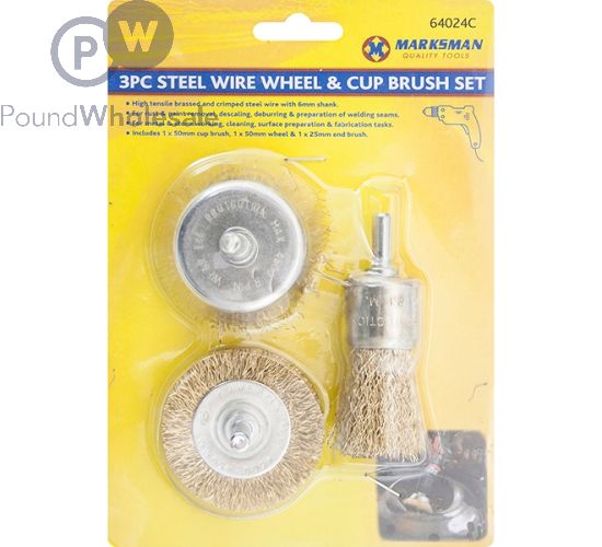 3PCS WIRE CUP BRUSH SET 