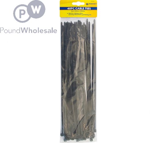 MARKSMAN BLACK CABLES TIES 4.8MM X 300MM