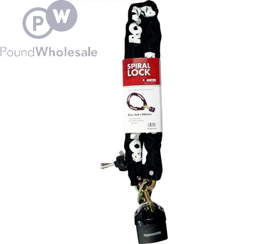ROADSTER SPIRAL BICYCLE LOCK 8MM X 8MM X 900MM