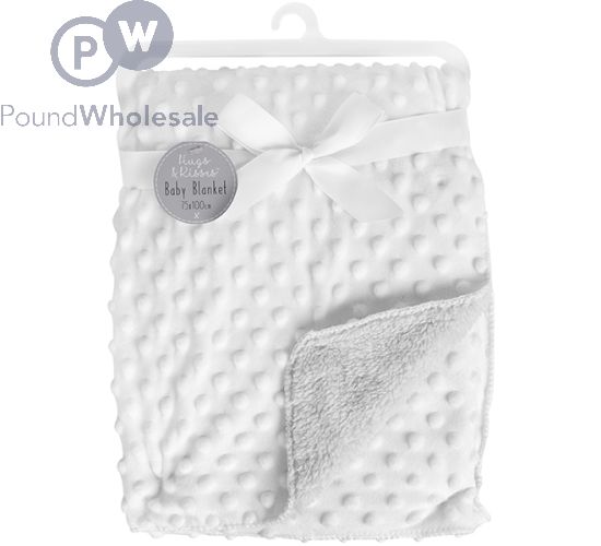 BUBBLE MINK SHERPA CREAM BABY BLANKET