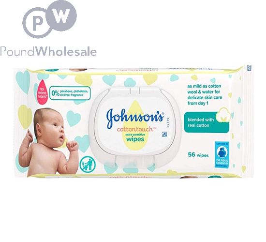 JOHNSON'S COTTON TOUCH EXTRA SENSITIVE WIPES 56PC