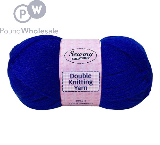 SEWING SOLUTIONS DOUBLE KNITTING YARN WOOL DARK BLUE 100G