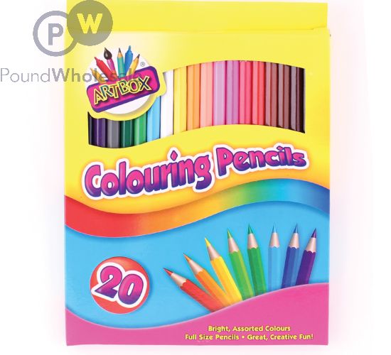 20 Full Sized Coloured Pencils