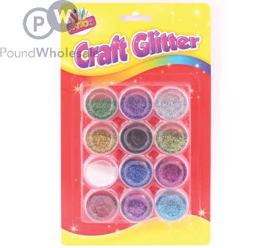 12 Glitter Pots