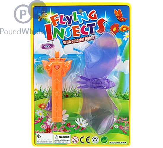 LIGHT-UP FLYING INSECTS PULL-LINE STRING WITH LAUNCHER