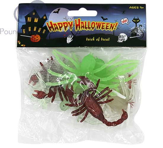 HALLOWEEN GLOW IN THE DARK CREEPY INSECTS ASSORTED
