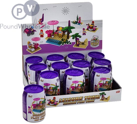 SEASIDE PLAY PARK 6 IN 1 MINI BLOCKS CDU