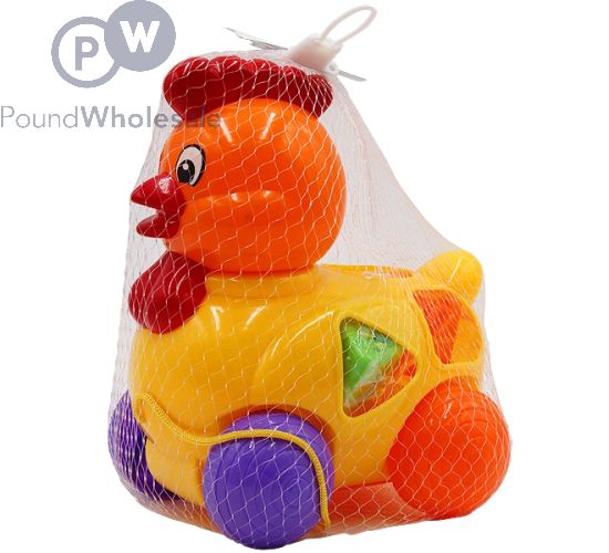 PULL LINE STRING HEN WITH PUZZLE SHAPES 