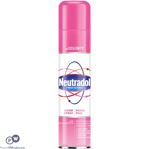 Neutradol Fresh Pink Odour Deodorising Room Spray Air Freshener Aerosol 300ml