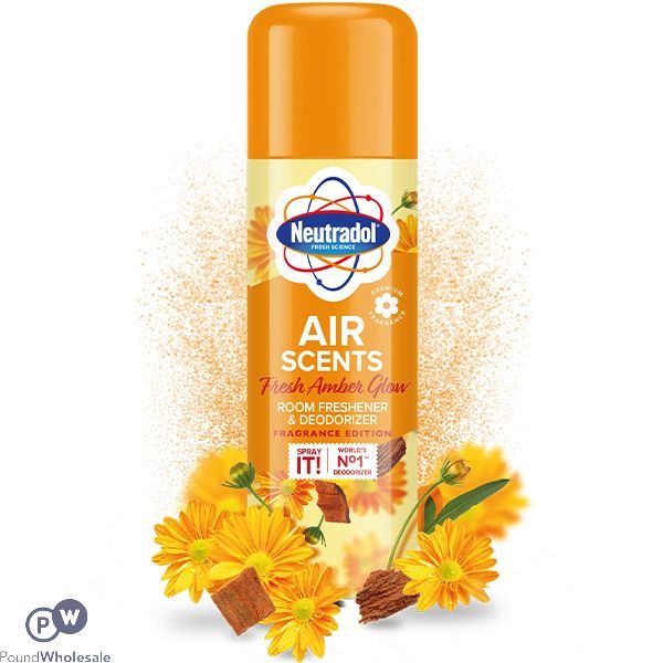 Neutradol Fresh Amber Glow Air Scents Room Freshener & Deodoriser Aerosol 200ml