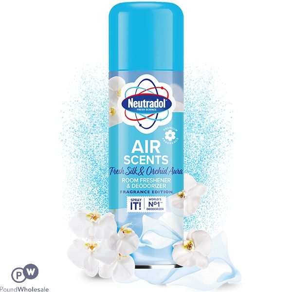 Neutradol Fresh Silk & Orchid Aura Air Scents Room Freshener & Deodoriser Aerosol 200ml