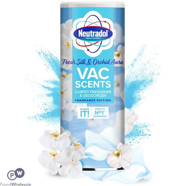 Neutradol Fresh Silk & Orchid Aura Vac Scents Carpet Freshener & Deodoriser 350g