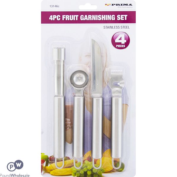 Prima Stainless Steel Fruit Garnishing Set 4pc