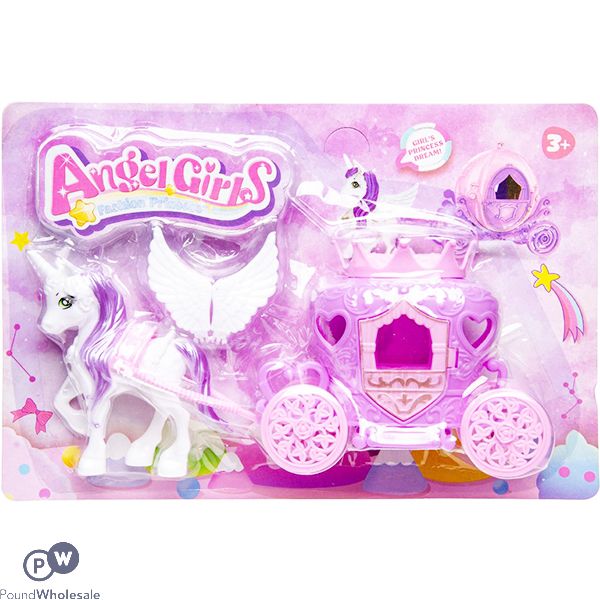 Angel Girls Unicorn & Carriage Play Set