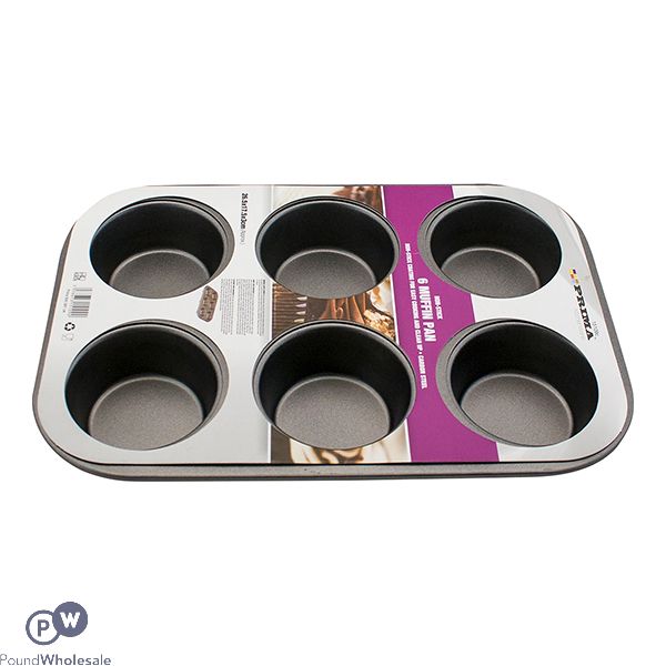 Prima Non-stick Muffin Tray 6 Cup 26.5 X 17.5 X 3cm