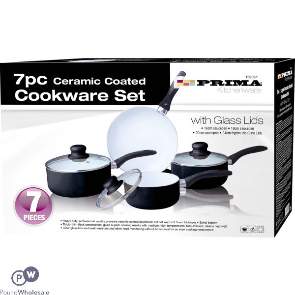 Prima Ceramic Coated Cookware Set 7pc