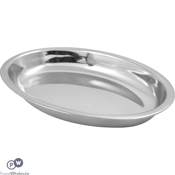 Prima Stainless Steel Oval Bowl 30cm