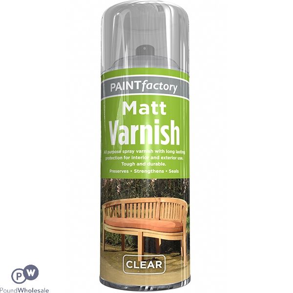 Paint Factory All Purpose Matt Varnish Spray Paint 400ml