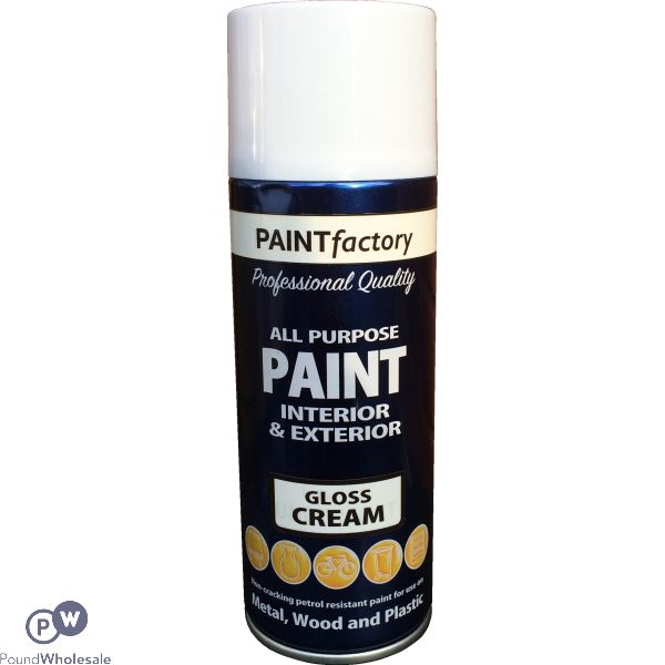 All Purpose Light Cream Spray Paint 400ml (metal,wood And Plastic)