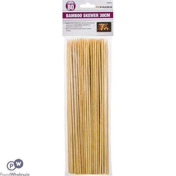 Prima Bamboo Skewer 30cm 80 Pack
