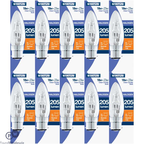 Status 18w=25w Halogen Candle Bulb Bc