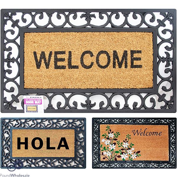 Prima Pvc Rubber Moulded Door Mat With Grill Border Assorted