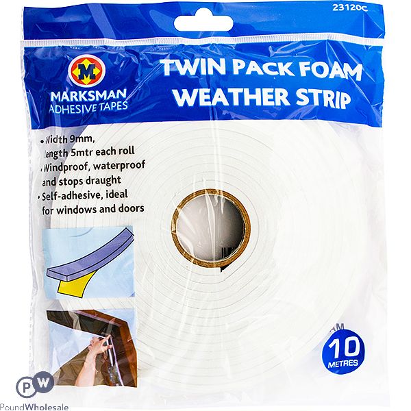 Marksman Foam Weather Strip 10m Twin Pack
