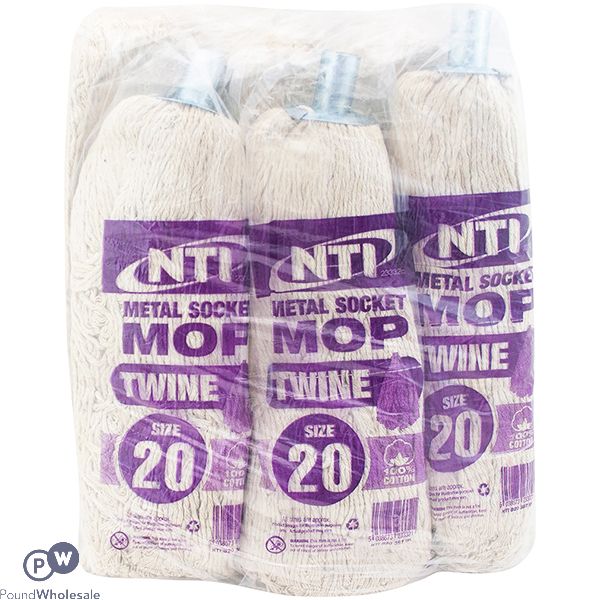 Metal Socket 100% Cotton Twin Mop Head Size 20