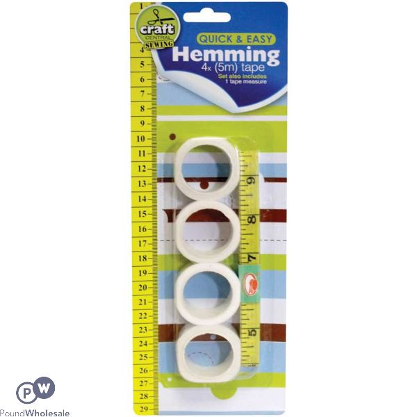 Craft Central Hemming Set With Measuring Tape 5 Pack