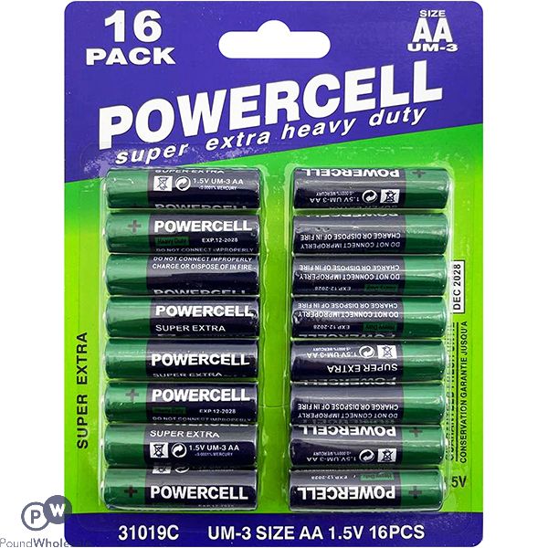 Powercell 1.5v Aa Batteries 16 Pack