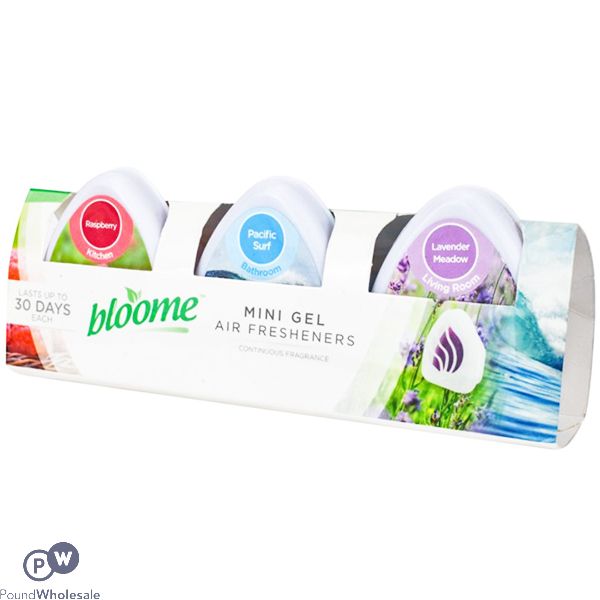 Bloome Assorted Mini Gel Air Fresheners 3 Pack
