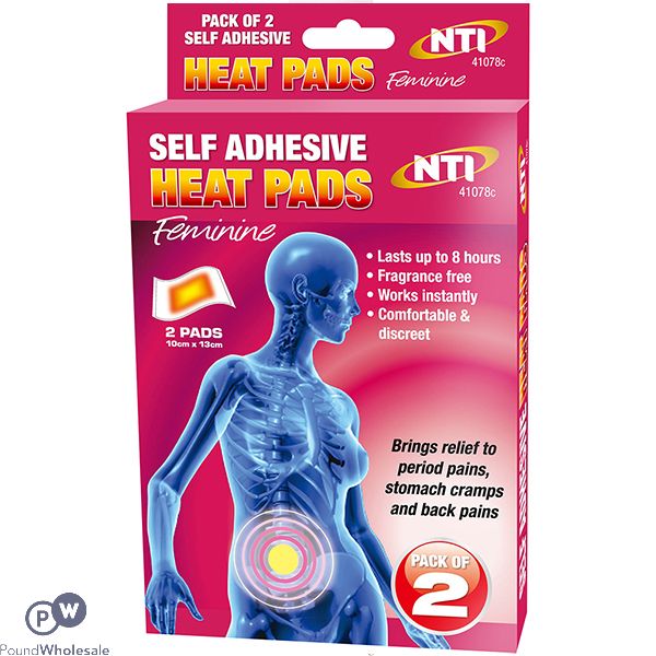 Self-adhesive Feminine Heat Pads 10cm X 13cm 2 Pack