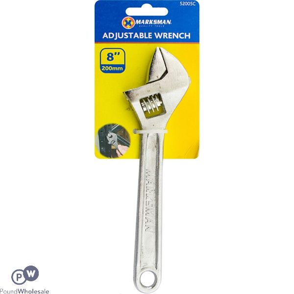 Marksman Adjustable Wrench Polished 8"