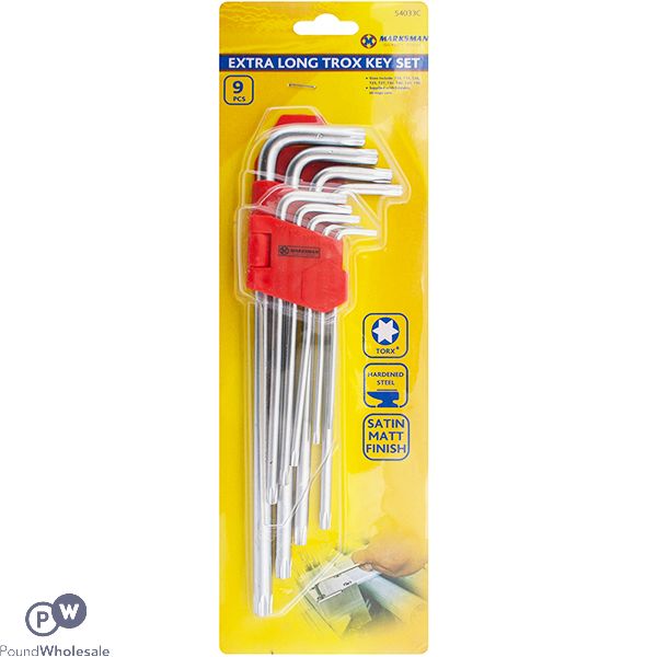 Marksman Extra Long Torx Key Set 9pc