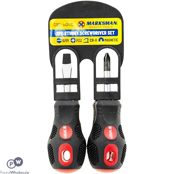 Marksman Stubby Screwdriver Set 2pc
