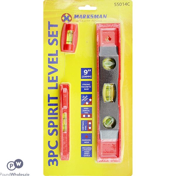 Marksman Spirit Level Set 3pc