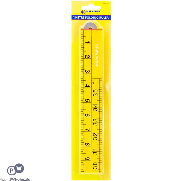 Marksman Folding Ruler 1m